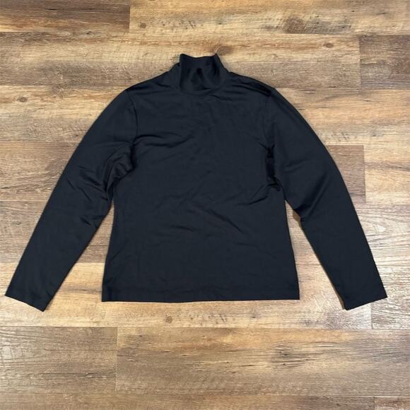 Chico's Stretchy Black Turtleneck Long Sleeve Top 1 US 8 Capsule Minimalist READ - Picture 1 of 8
